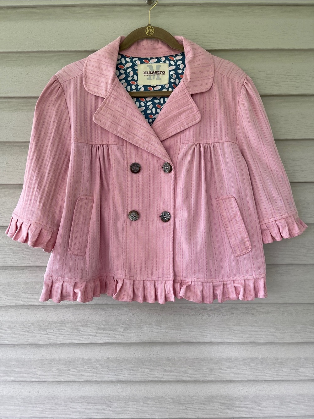 Maestro Short Ruffled Jacket Size Large